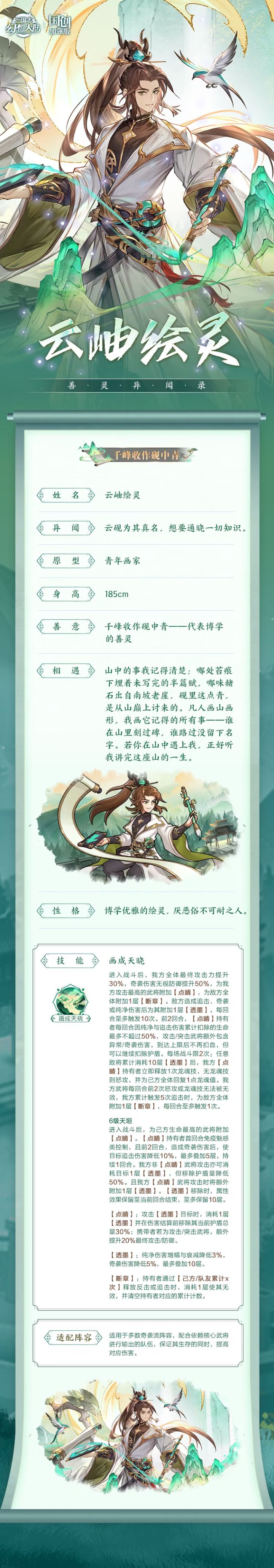 三幻大陆云岫绘灵情报放出,奇袭体系再补强截图