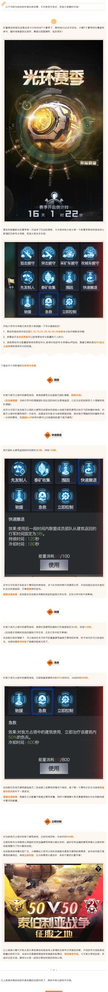 战地小记者投稿丨泰伯利亚新增号令详解