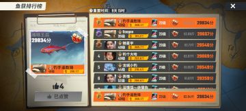 鱼获排行榜
