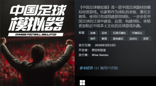 《中国足球模拟器》发售引关注 3
