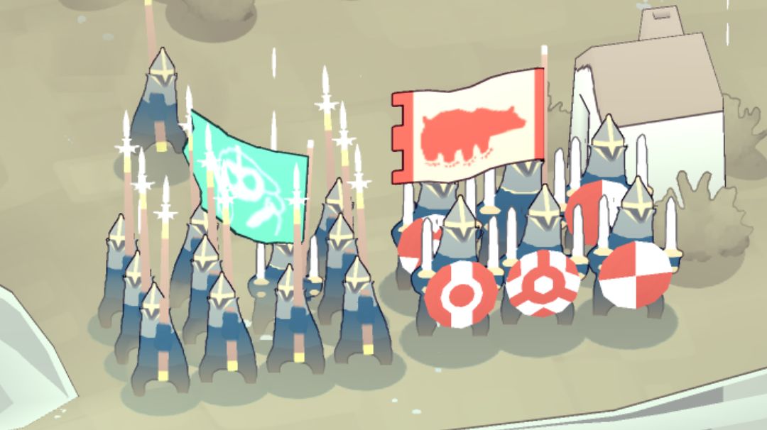 双刀矛与双刀红盾山岳守卫平原截图