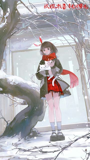 纸嫁衣壁纸 | 两处相思同淋雪，也算此生共白头。