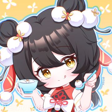 【绘画】来吃一口桂花汤圆～