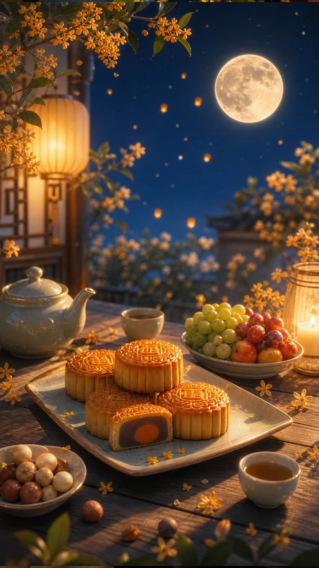 【壁纸分享】合合餐厅的中秋小记 7