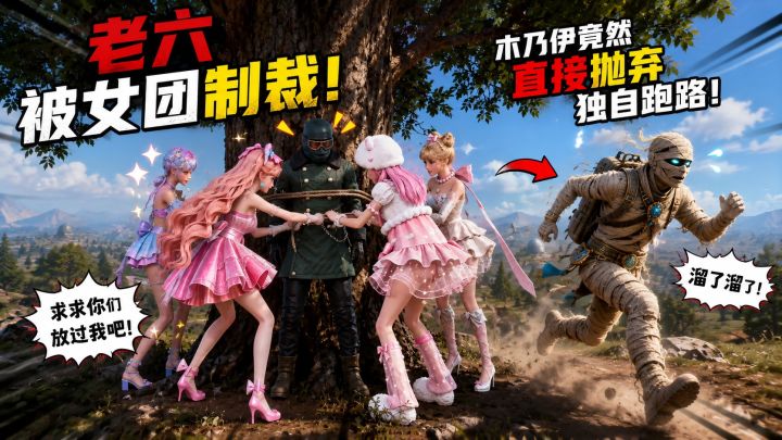 老六被女团制裁，木乃伊竟然直接抛弃独自跑路截图