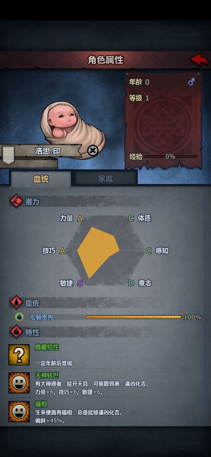 属性潜力是不是跟父母有关?这是纯血宏朝么截图