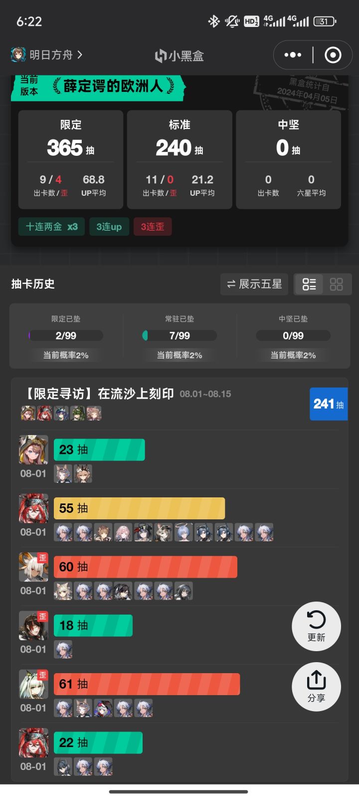 在保底边缘反复横跳截图