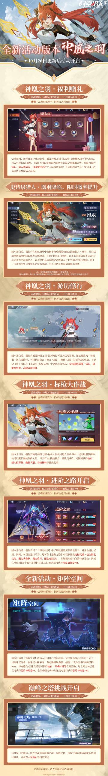【活动情报】10月26日【神凰之羽】活动开启！
