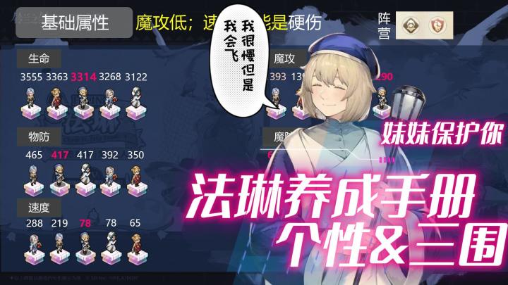 铃兰之剑!新人保姆法琳养成手册(上)个性&三围截图