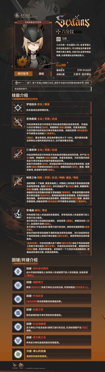 现在为您带来精英人形「六分仪」技能相关情报！