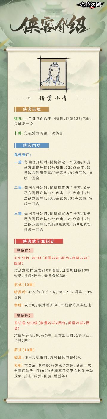 侠客信礼伍 | 天机百变——诸葛小青