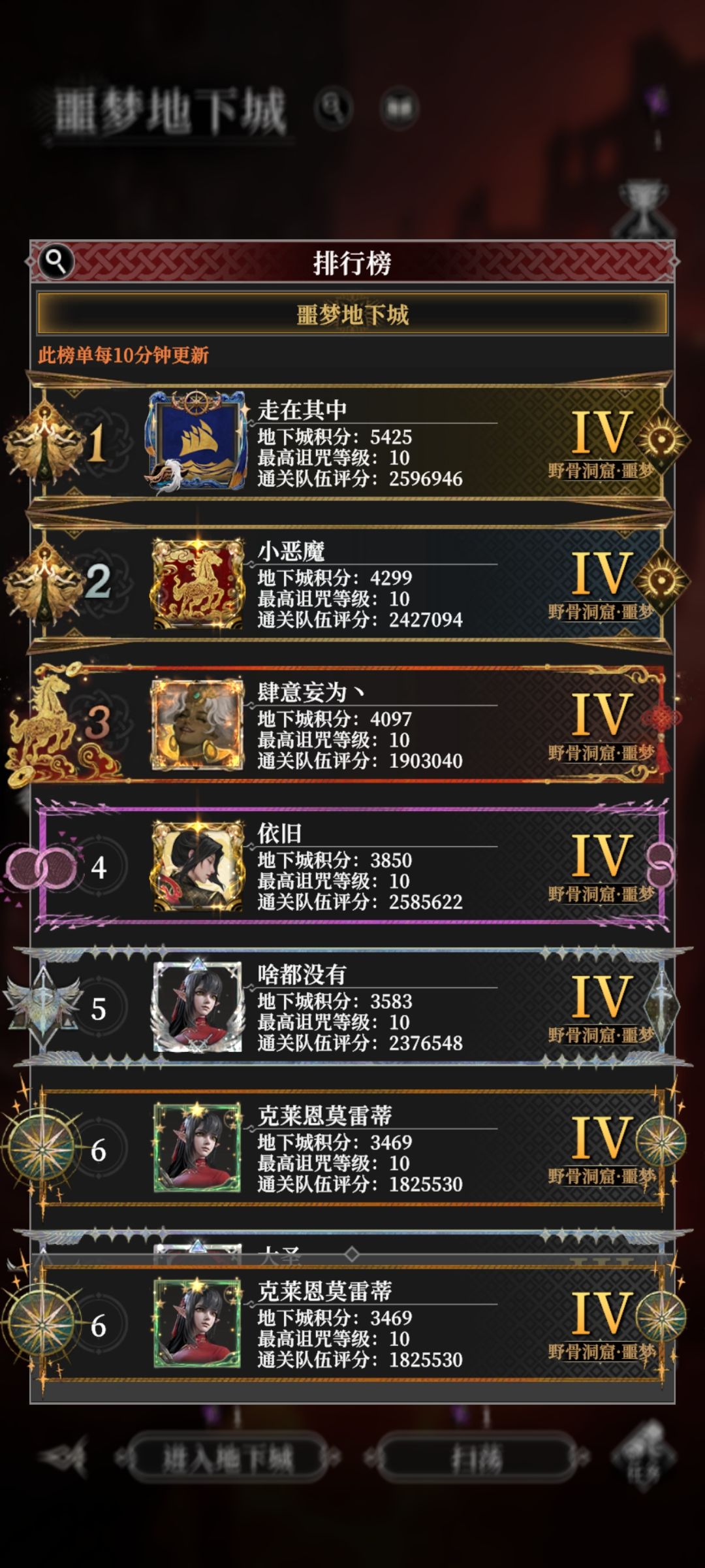 噩梦4,180噩梦10,182隐藏,6.2万,稳的很 1