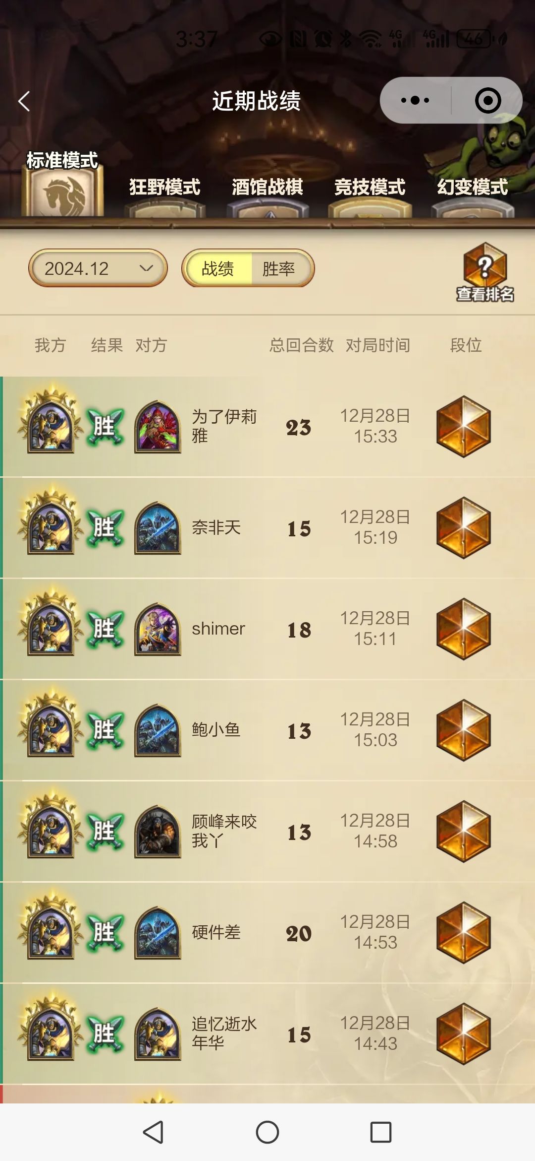 还是BUF骑强,好久没连胜了 1