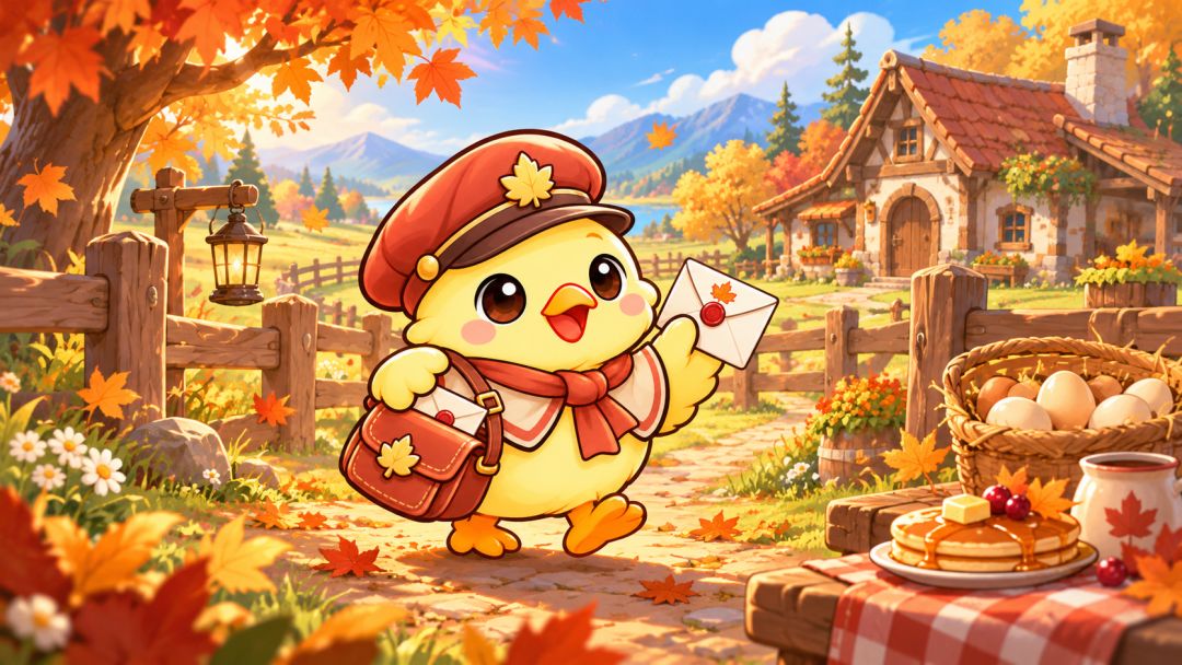 【10月18日更新】枫邮坤送来秋天的信,还有一盘枫糖松饼! 1