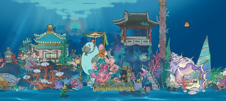 龙宫鱼缸造景一角截图