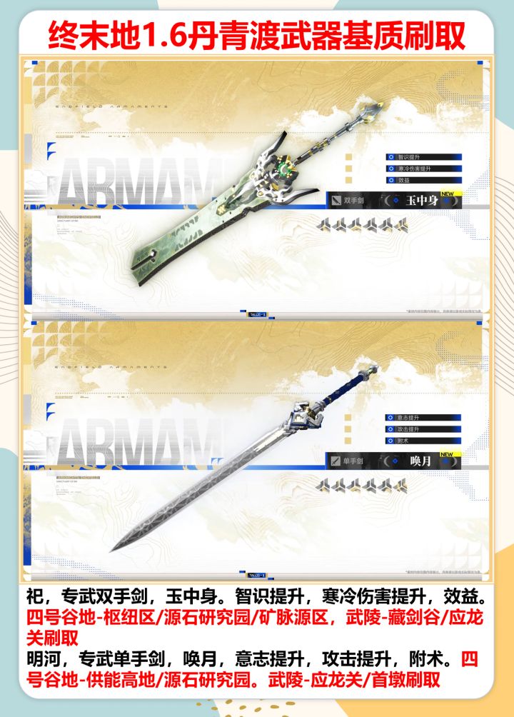 终末地1.6丹青渡基质刷取地点,祀,明河截图