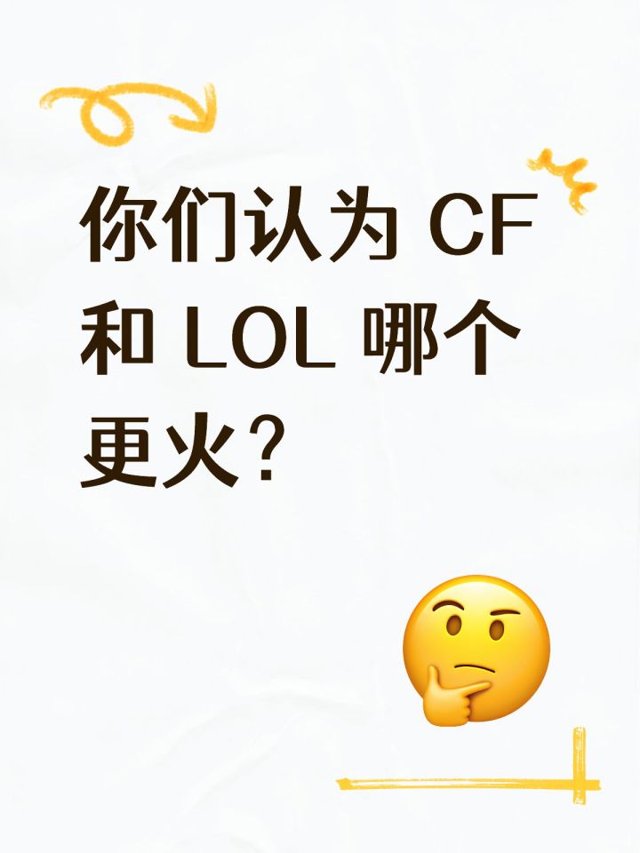 你认为 CF 和 LOL 哪个更火？截图