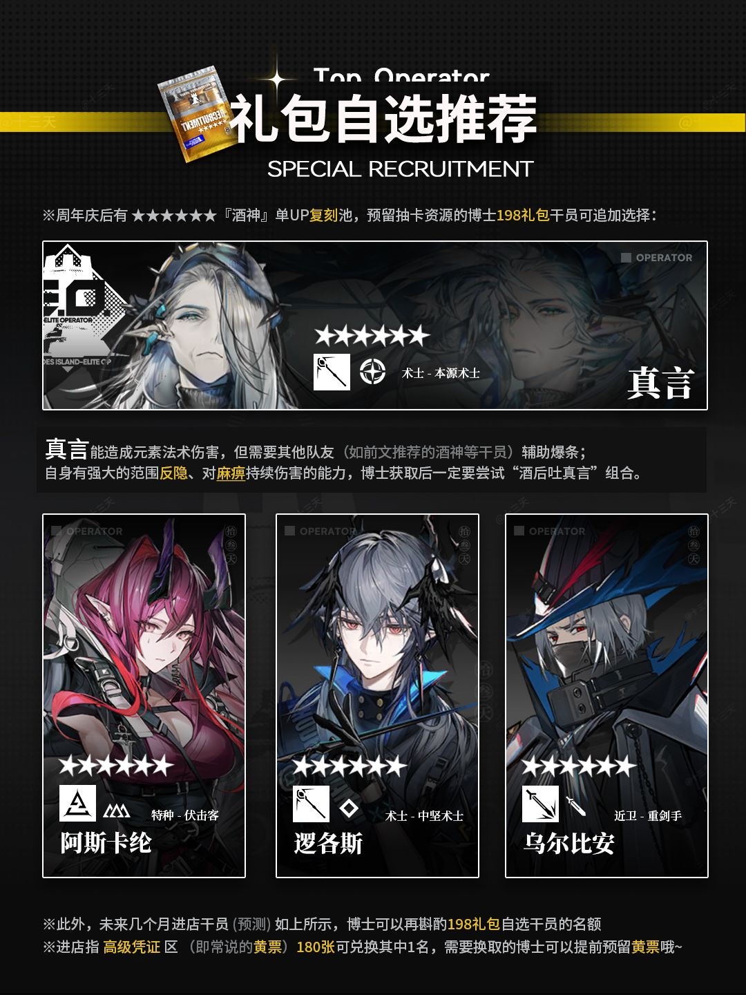 明日方舟 | 七周年198自选干员推荐 2