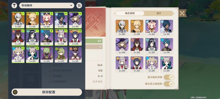 萌新求配队截图