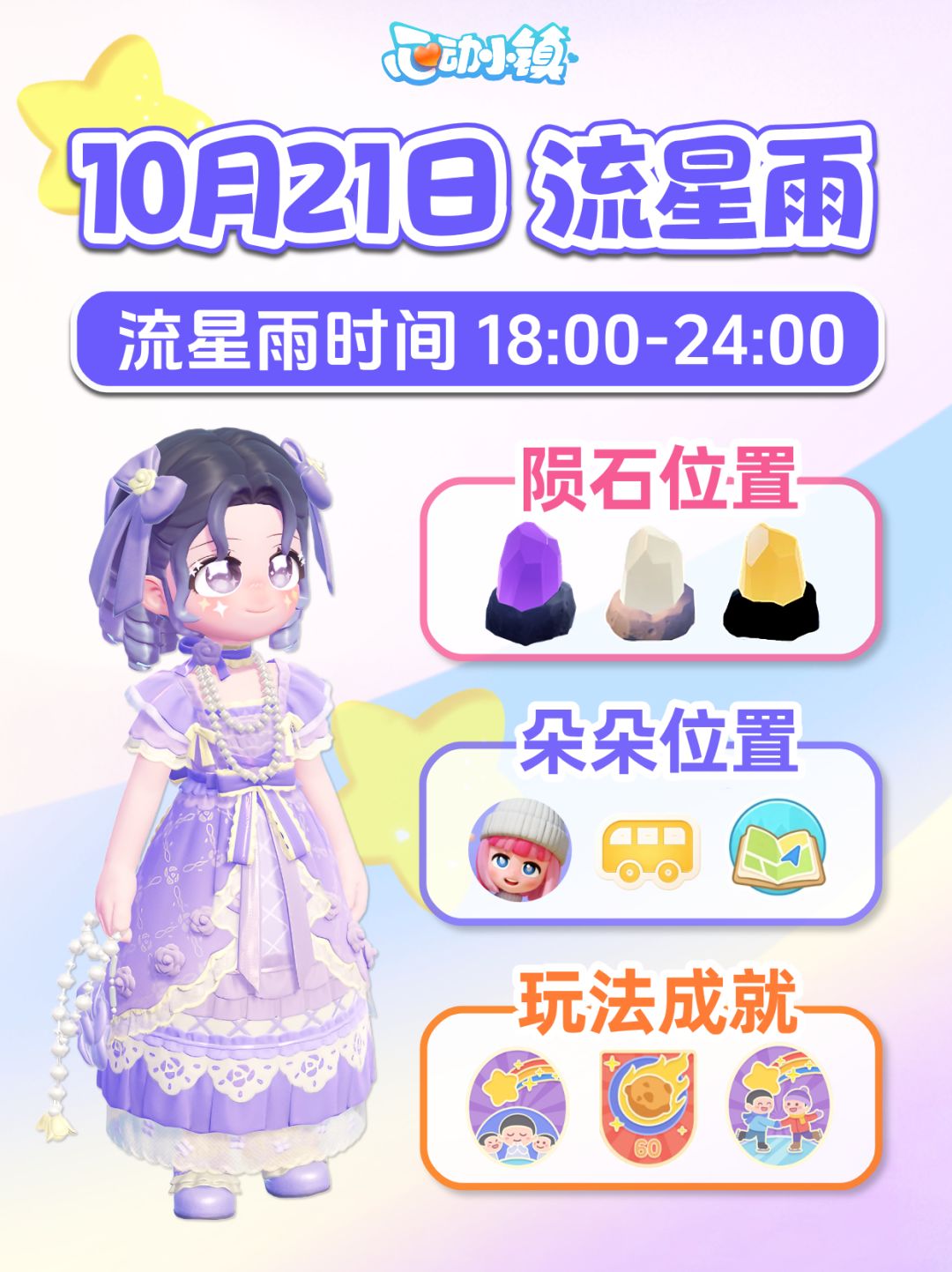 10月21日流星雨攻略 全9个陨石位置 朵朵位置 玩法成就 1
