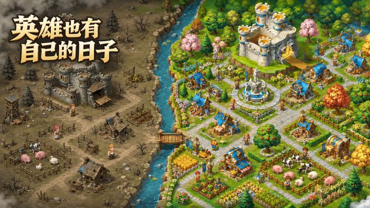 模拟经营+战争题材!这款游戏培养英雄带兵征战沙场,有点意思截图