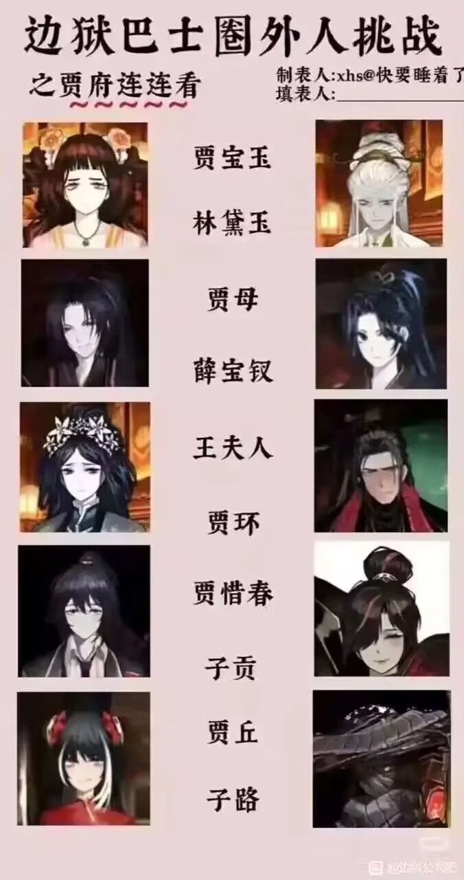 给你没玩过边狱巴士的朋友猜猜人物 1