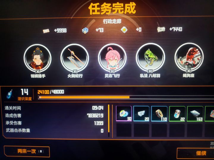 万没想到刷声望最快的竟然是行政走廊，我早该想到的[表情_尬笑]困难四轮五千，吃双倍一万，耗时九分钟，早知道不买一个月经验双倍了，之前都是打高楼，四轮才两千[表情_捂脸哭]截图