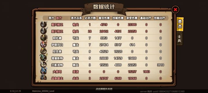 尼克莱这么强的吗？等级一样后排都活到最后。这输出截图