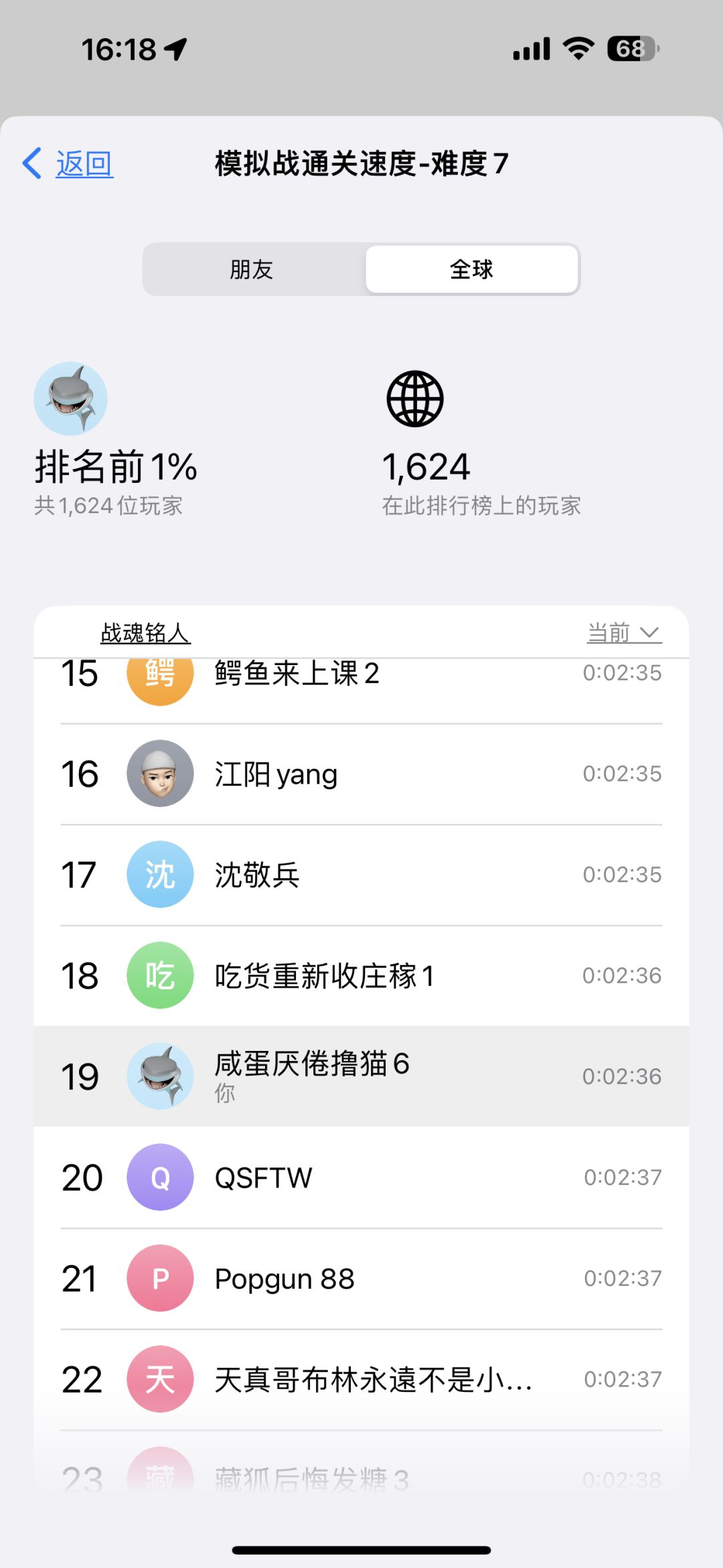 啥时候整出来个排名? 1
