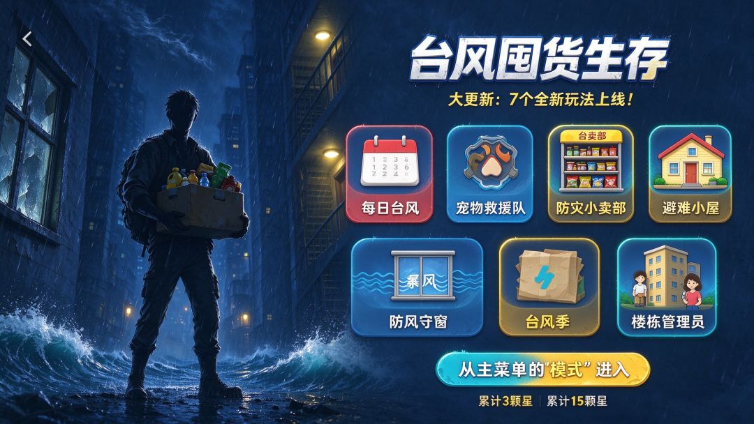 🌀《台风囤货生存》大更新:7 个全新玩法上线! 1