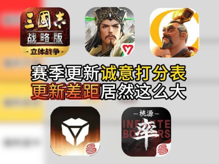 赛季更新诚意打分表：更新差距居然这么大？截图