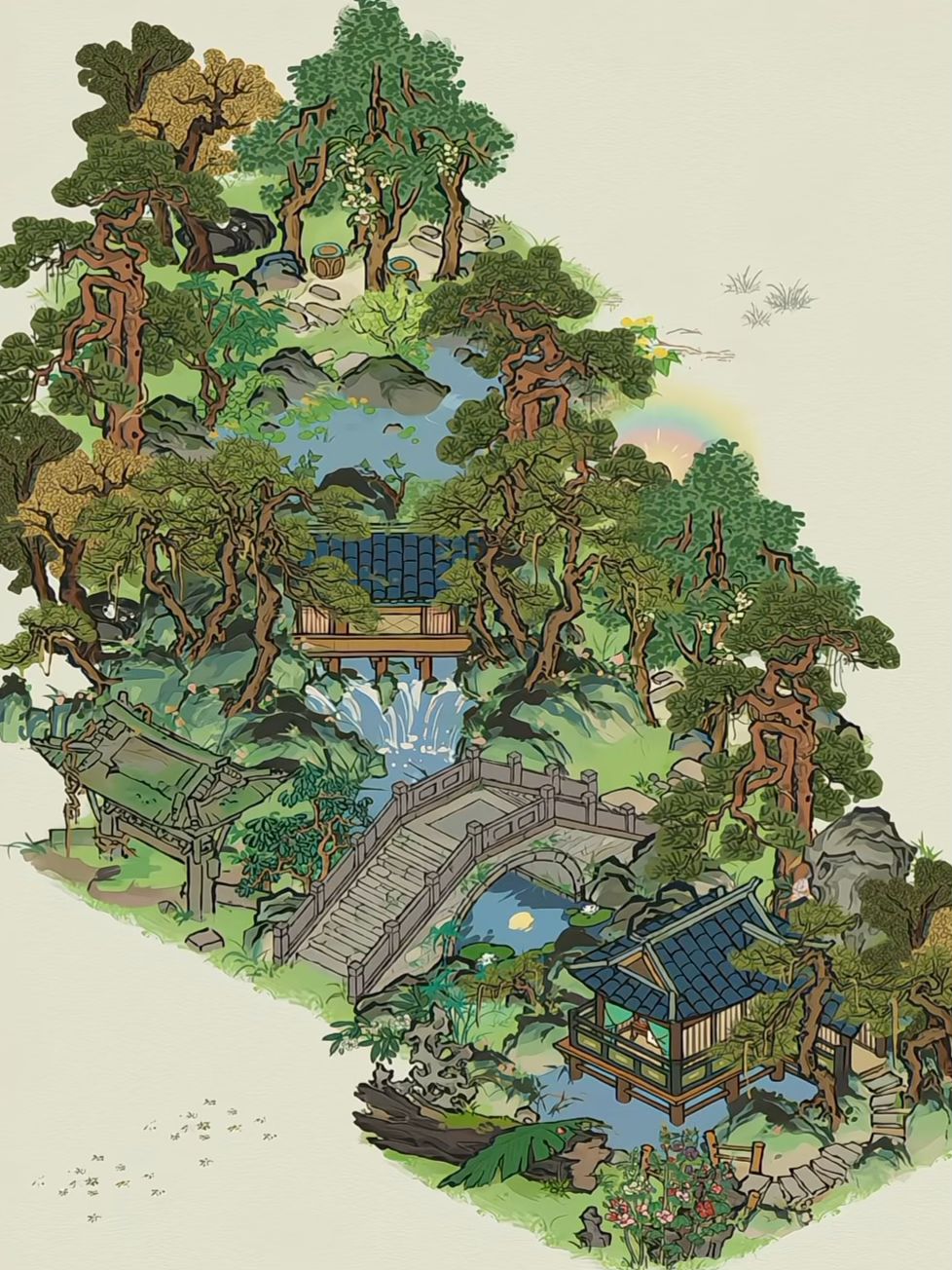 扬州府——【月影山荫石瀑间】截图
