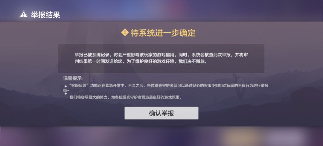 好个举报系统升级,还不如偷王者的呢?机制都能偷,系统咋不偷 1