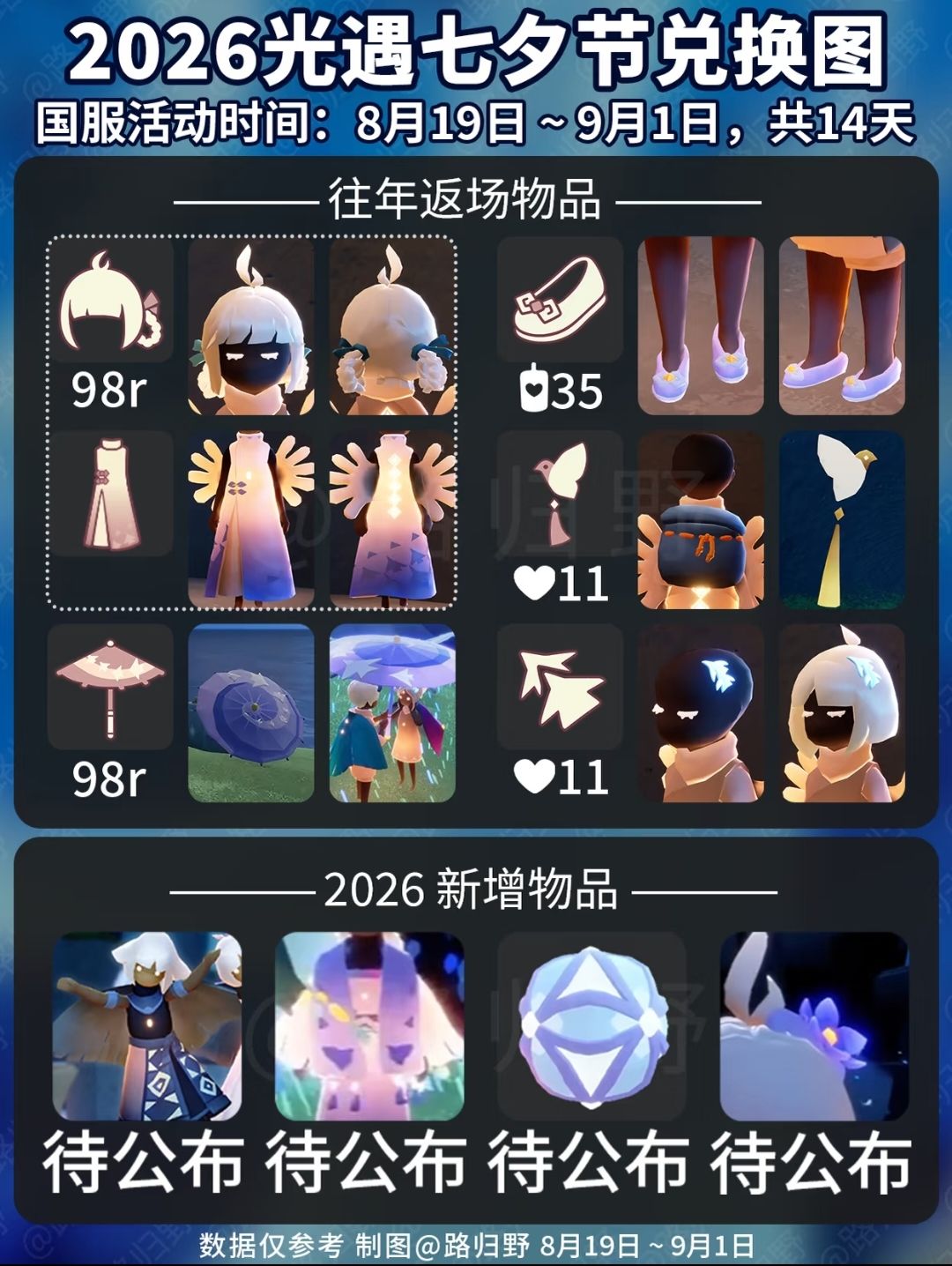 2026光遇七夕节物品兑换图 1