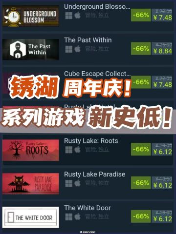 锈湖脑袋无脑冲‼️锈湖全系列历史新低了‼️