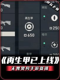再生甲已上线！体验服前瞻爆料！预计在 12 月中旬上线正式服