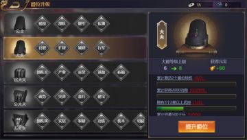 新手必看攻略——主城爵位介绍