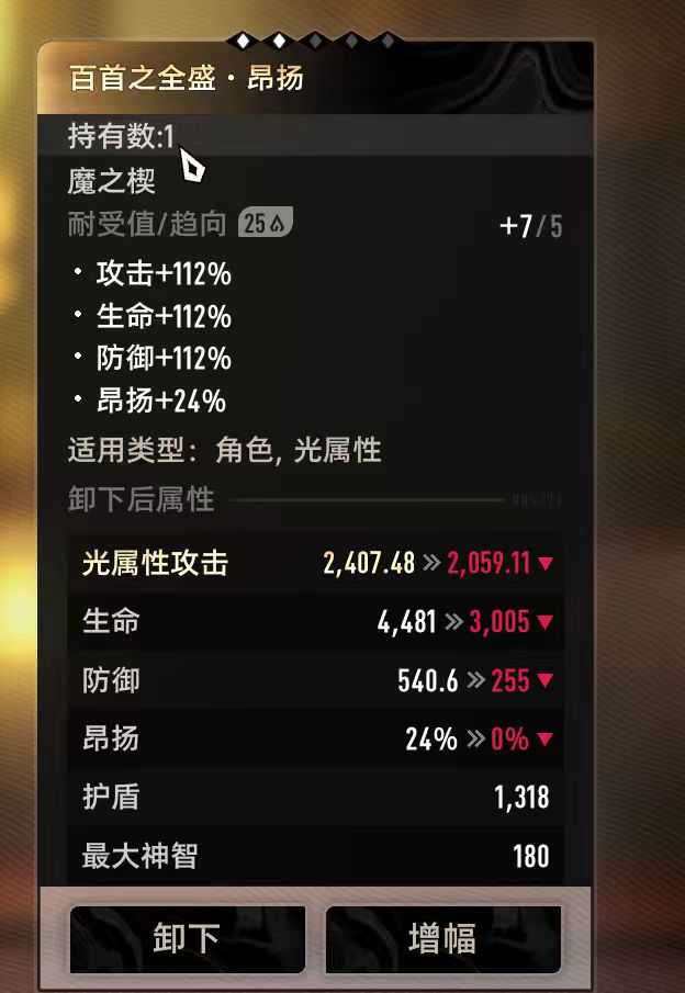 我的大昂扬啊,终于+7了截图