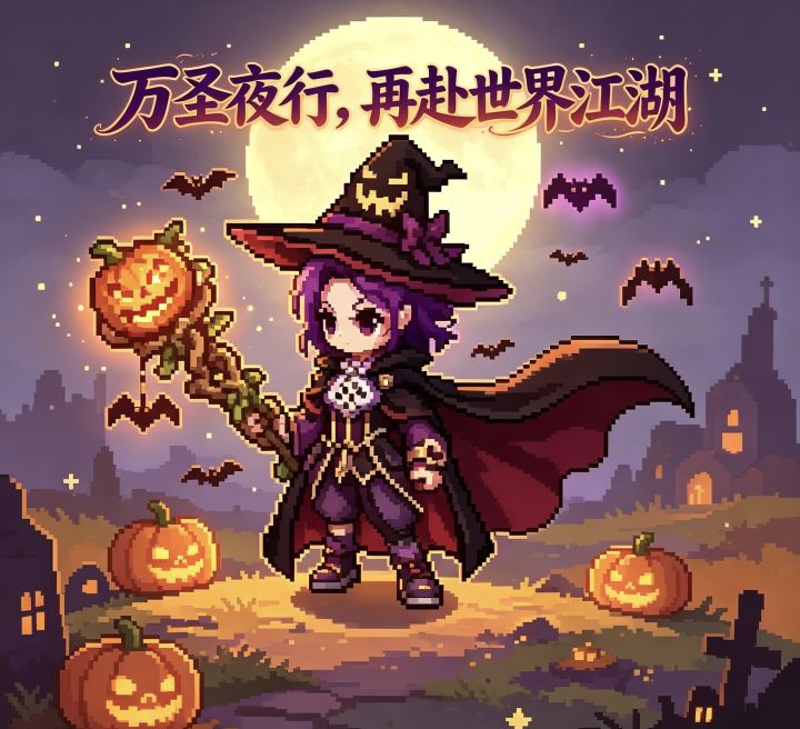 🎃标题:《万圣灯火,忆世界江湖》
当万圣的灯火轻轻漫过世界大陆,又想起在这片江湖闯荡的无数晨昏。还记得初来乍到,对一切都满怀好奇;到后来熟门熟路,约上伙伴挑战东哥,在交易行慢慢挑选心仪装备,为一套配装反复琢磨。
很多冒险者来了又匆匆退场,可只要登录游戏,熟悉的地图、战斗音效就会把旧时光拉回来。它不只是一个回合网游,更是安放了许多回忆的小天地。
借这次「万圣夜话」,把属于老玩家的这份怀念留下来。愿仍截图