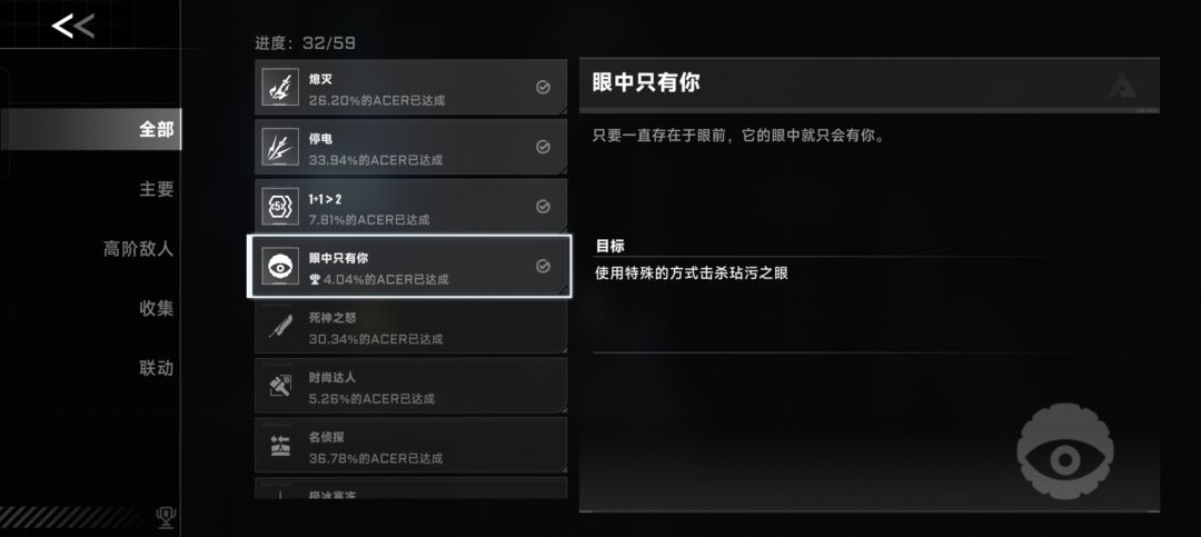 刚打完大眼跳了这个成就 1