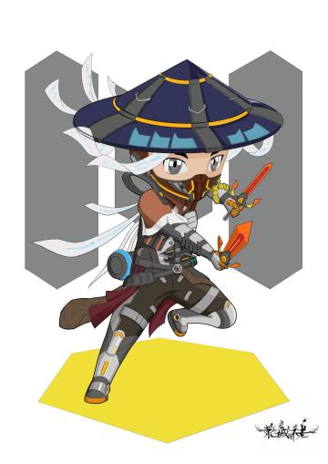 【板绘】戮夜游人-魁九(Q版)