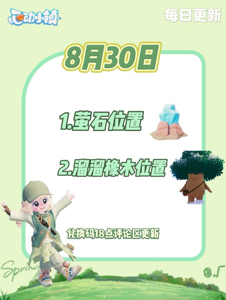 8月30日 心动小镇萤石和溜溜橡木位置截图