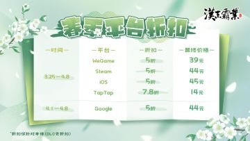 《汉末霸业》春季各平台打折优惠公告！
