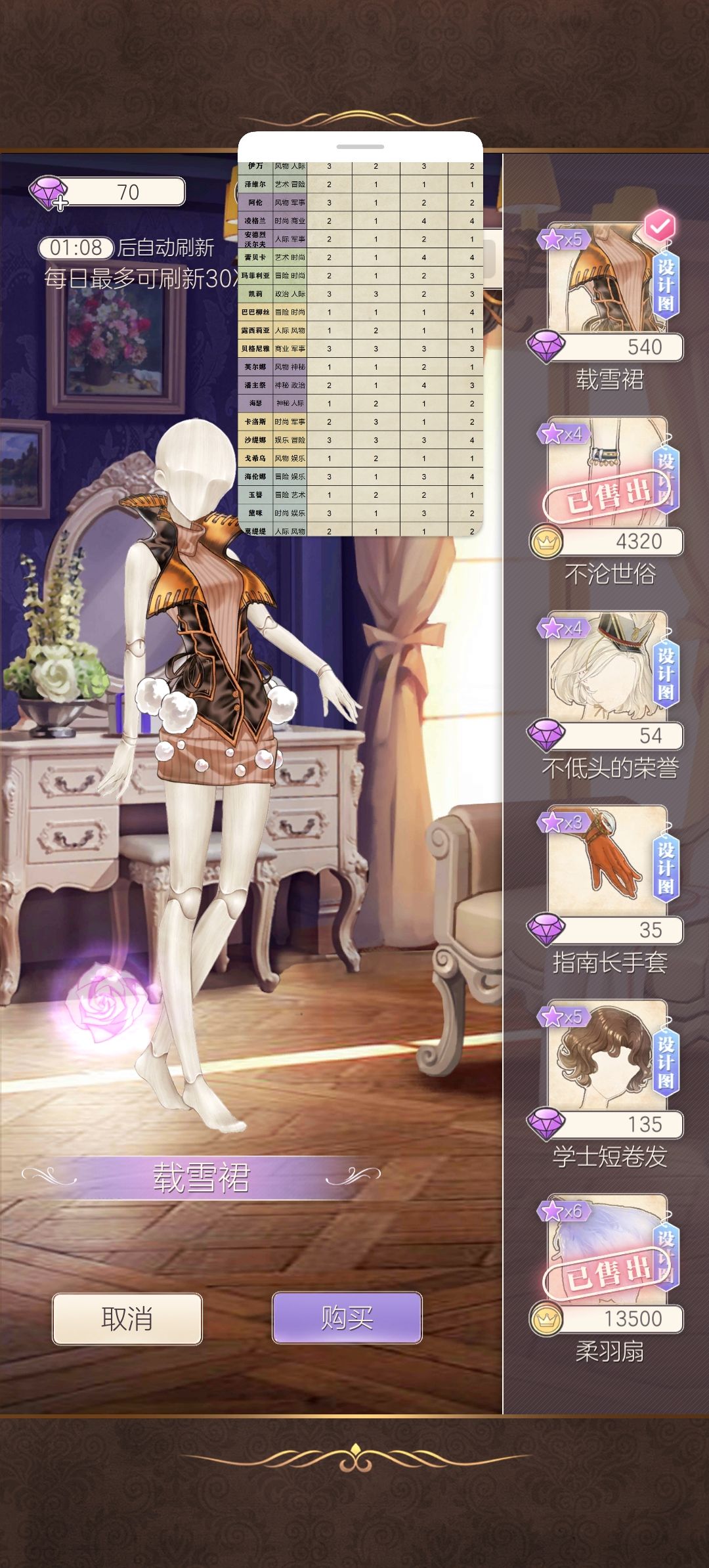这个绮想烘焙坊的衣服还差两三个部件就齐了 3