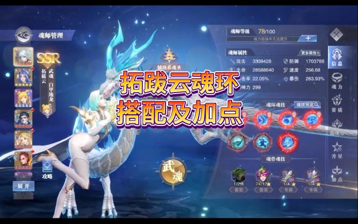 拓跋云如何搭配魂环及加点截图