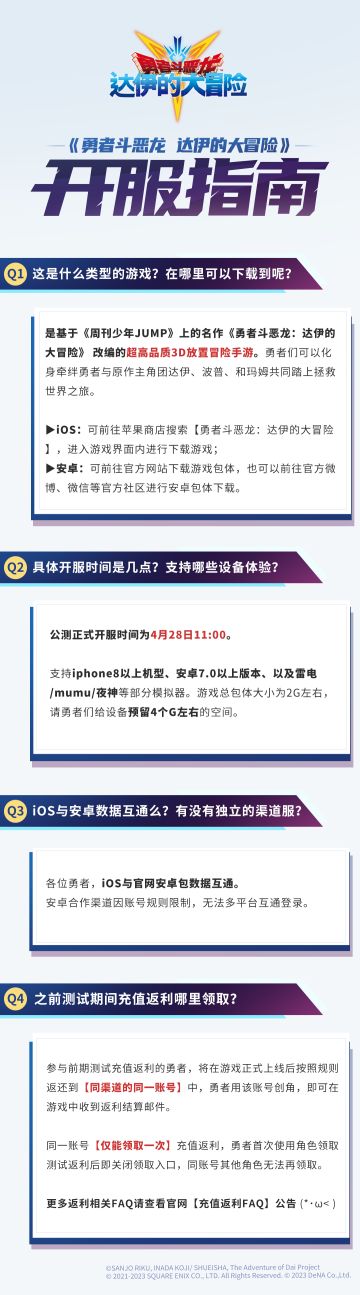 公测FAQ丨勇者开服指南