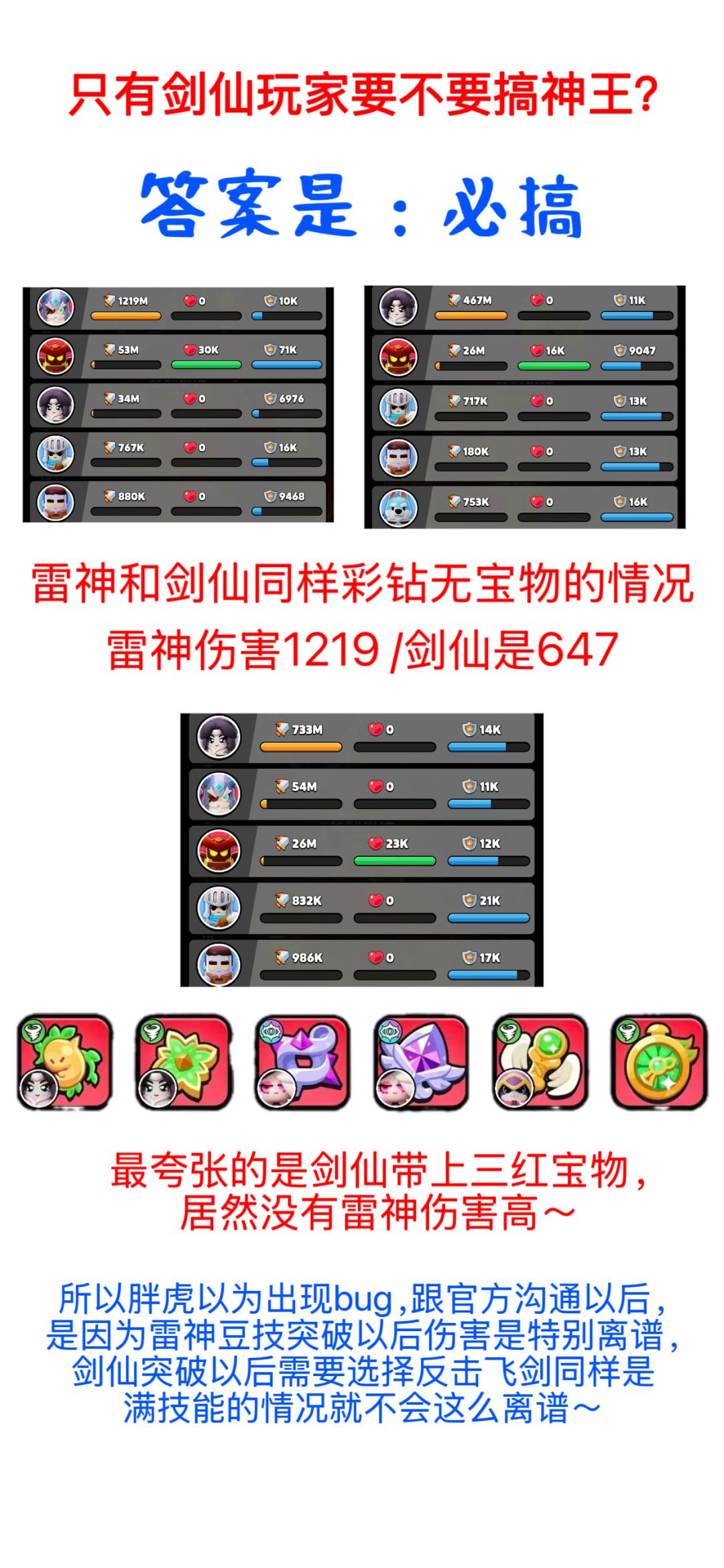 雷神版本最强阵容+测试数据 2