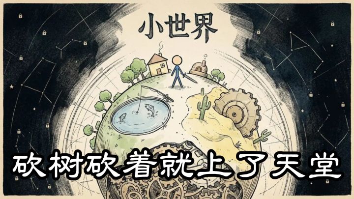 砍树砍着就上了天堂?这款线条画风的生存游戏有点东西截图