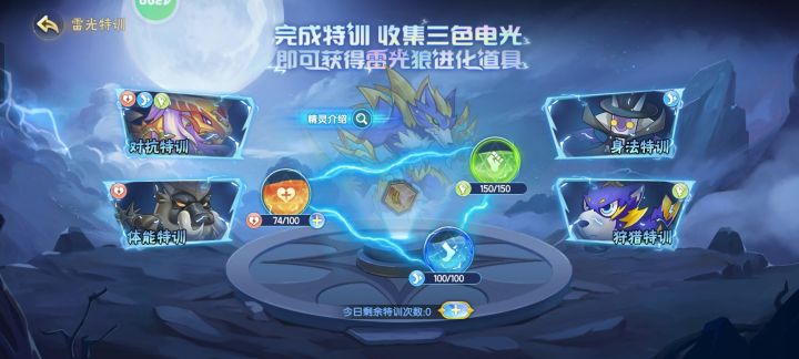 这个雷光特训太坑,我弄到就差这么点值,结果这几天每次都只给一个材料截图