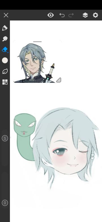 Q版的青柳，萌萌的小青蛇，快来看看